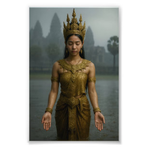 Apsara im Regen-Foto-Druck Fotodruck