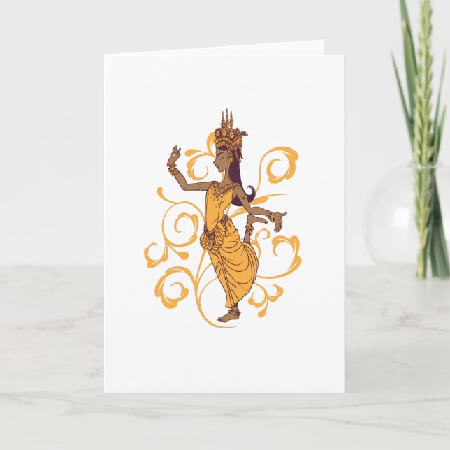 Apsara-Tänzerin Karte (Vorderseite)