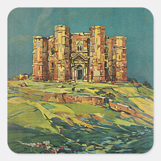 Apulien (Apulien) Quadratischer Aufkleber (Vorderseite)