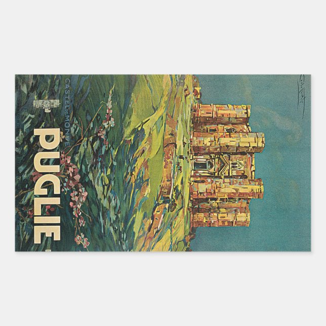 Apulien (Apulien) Rechteckiger Aufkleber (Vorderseite)