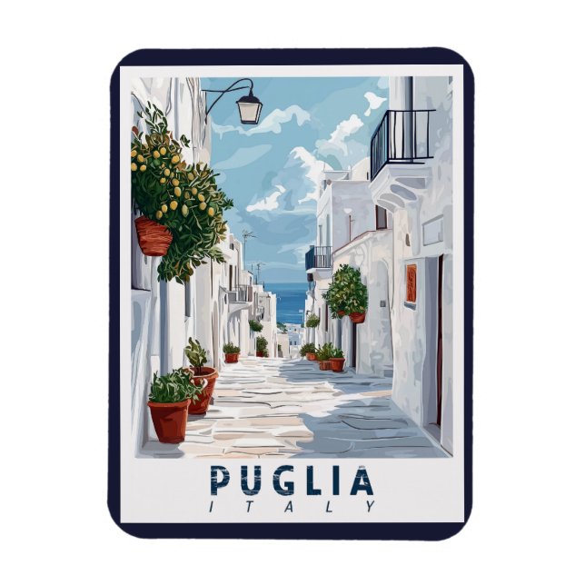 Apulien, Italien: Ein Retro Magnet (Vertikal)