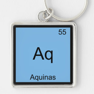 Aq — Aquinas Funny Element Chemistry Symbol T-Shir Schlüsselanhänger