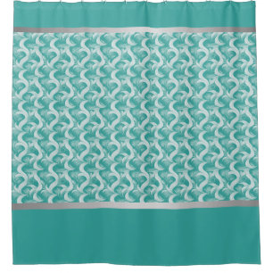 Aqua Abstrakt Elegante Dusche Vorhang