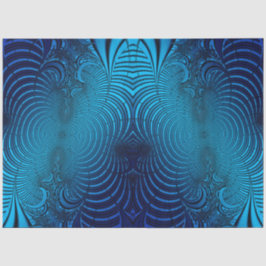 Aqua Abstrakt Fraktal 13 Decoupage Seidenpapier