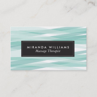 Aqua Abstrakt Ribbons Business Cards Visitenkarte