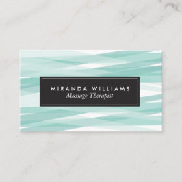 Aqua Abstrakt Ribbons Business Cards Visitenkarte