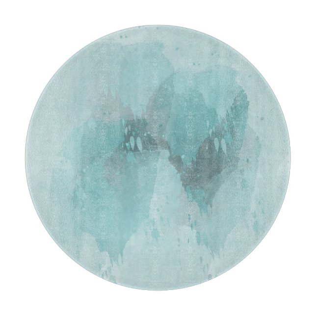 Aqua Abstrakt Schneidebrett (Vorderseite)