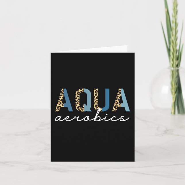 Aqua Aerobics Cheetah Print Aqua Aerobics Geschenk Karte (Vorderseite)