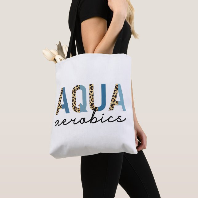 Aqua Aerobics Cheetah Print Water Aerobics Geschen Tasche (Von Nahem)