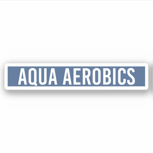 Aqua Aerobics Minimalistisches Wasser Aerobic Gesc Aufkleber (Vorderseite)