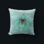 Aqua and Blue Modern Butterfly Cushion Kissen<br><div class="desc">A interpretation of a modern butterfly,  blue and aqua,  with translucent details.  Delicate and pretty.</div>