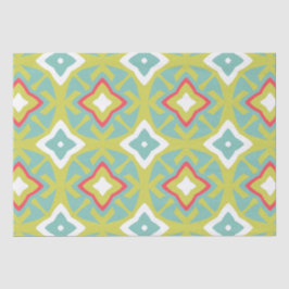 Aqua and Chartreuse Tiki Tissue Paper Seidenpapier