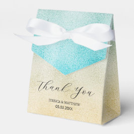 Aqua and Gold Ombre Foil Geschenkschachtel
