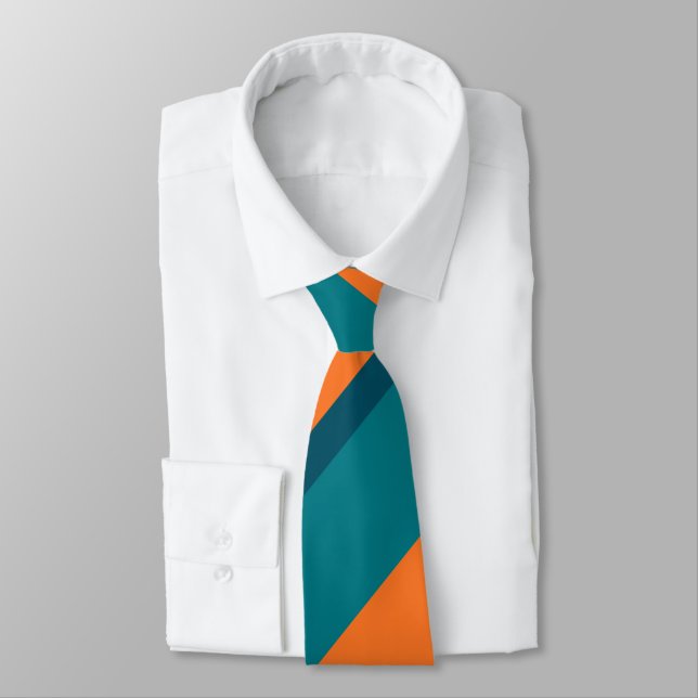 Aqua and Orange Krawatte (Gebunden)