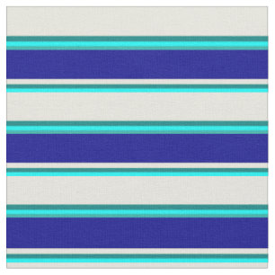 Aqua, Aquamarin, Beige, Dunkelblau und Grün des he Stoff