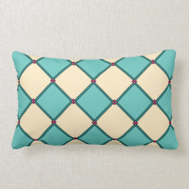 Aqua Aquamarin Creme Art Deco Bar Picknick Lendenkissen