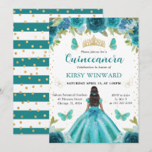 Aqua & Aquamarin Dress Dark Skin Princess Quincean
