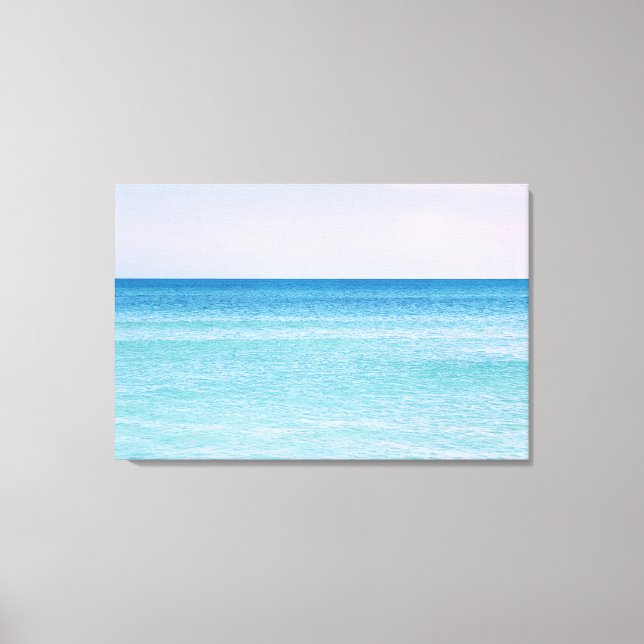 Aqua Aquamarin Lavendel Ocean Waves Tropical Beach Leinwanddruck (Vorderseite)