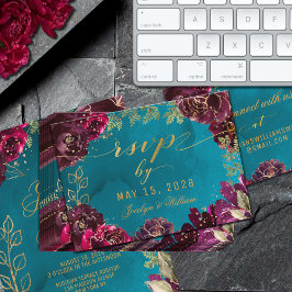 Aqua Aquamarin Merlot Jewel Tone Gold UAWG Online  Visitenkarte