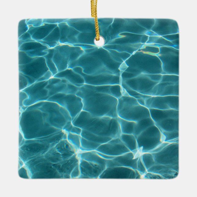 Aqua Aquamarin Swimming Pool Foto Keramikornament (Vorderseite)