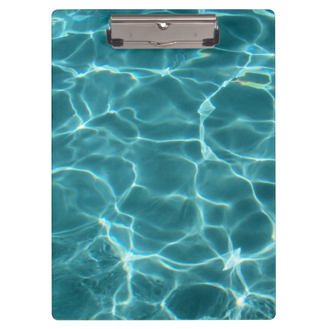 Aqua Aquamarin Swimming Pool Wasser Foto Klemmbrett (Vorderseite)
