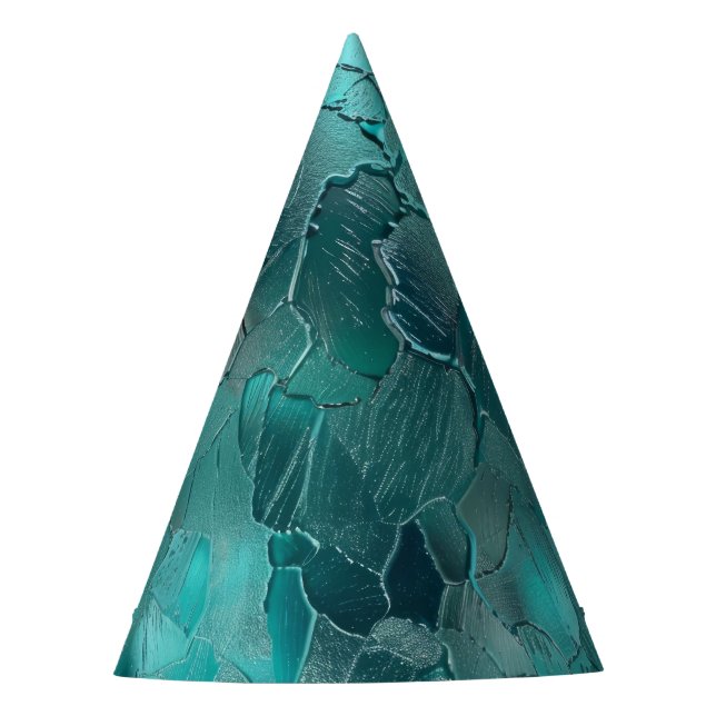 Aqua Aquamarin Türkis Glam Partyhütchen (Vorderseite)