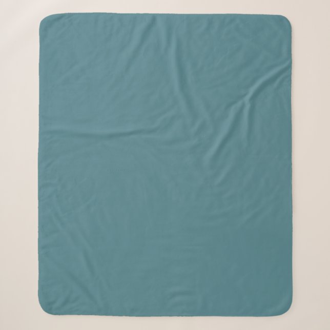 Aqua - Aquamarin - Türkisblau - Blau-grüne Solid C Sherpadecke (Vorderseite)