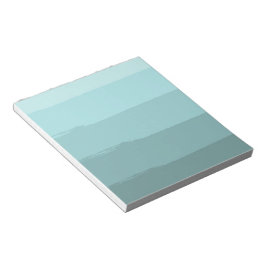 Aqua Aquamarine Abstrakte Streifen Notizblock