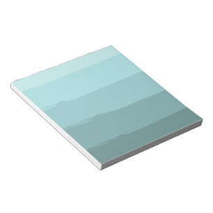 Aqua Aquamarine Abstrakte Streifen Notizblock