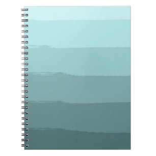 Aqua Aquamarine Abstrakte Streifen Notizblock