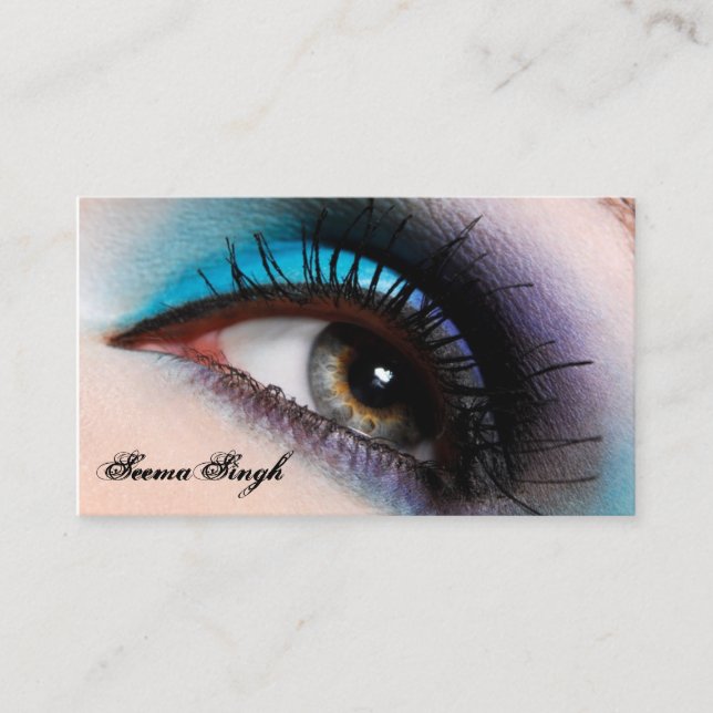 Aqua-Augen-Maskenbildnerkosmetik Visitenkarte (Vorderseite)