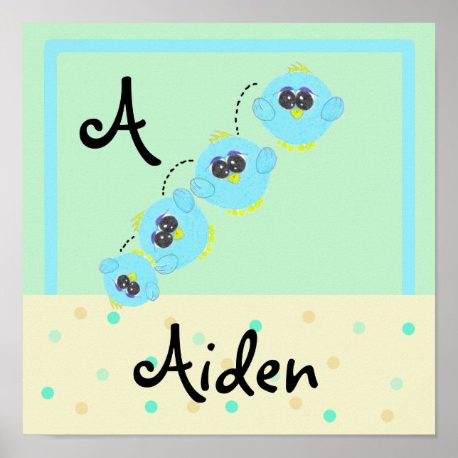Aqua Baby Bird Poster (Vorne)