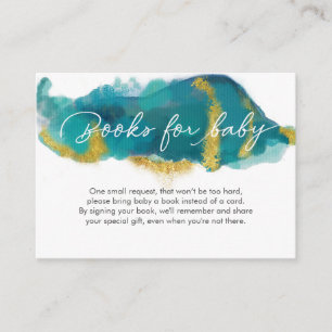Aqua Baby shower d'or océanique Livres pour cartes