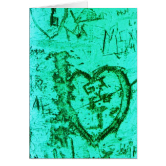 Aqua-Baumstamm-Graffiti-Herz