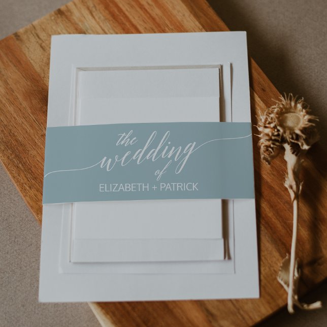 Aqua Beach Coordination Wedding Einladungsbanderole (Von Creator hochgeladen)