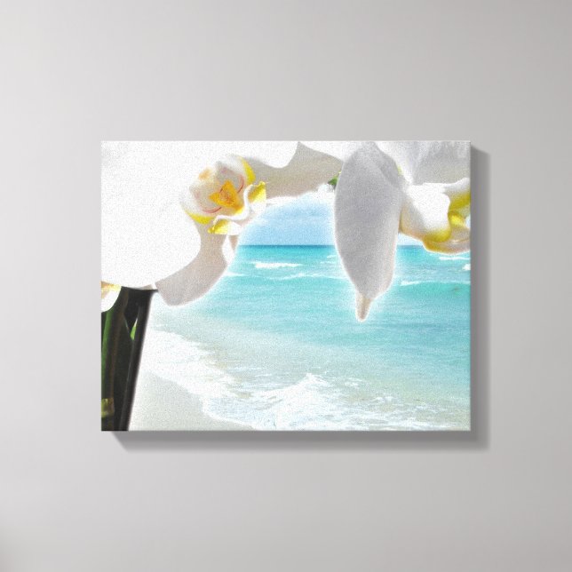 Aqua Beach Orchid Leinwanddruck (Vorderseite)