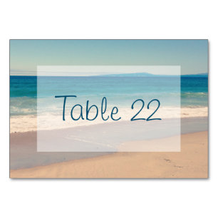 Aqua Beach Wedding Tischnummer
