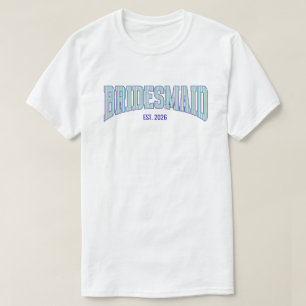 Aqua + Beige Streifen Navy BRAUTJUNGFRAU Junggesel T-Shirt