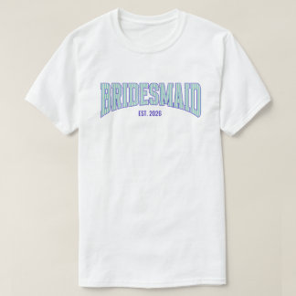 Aqua + Beige Streifen Navy BRAUTJUNGFRAU Junggesel T-Shirt