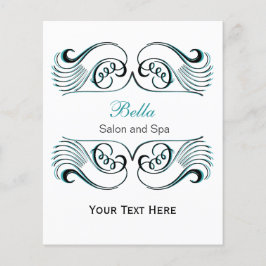 Aqua , Black and White Chic Business Flyer