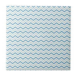Aqua Blau Chevron Muster Fliese