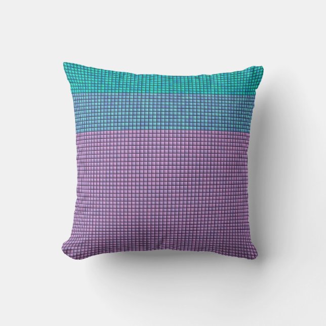 Aqua/Blau/Mauve > Gelegentlich Kissen (Vorderseite)