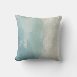 Aqua Blau Meer Grün Teal Beige Aquarell 40cm Kissen