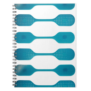 Aqua-Blau-Punktgitter-Abstrakt-Spiral-Foto-Notizbu Notizblock