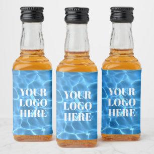 Aqua Blau Schwimmbad Foto für Ihr Logo Alkoholflaschenetikett