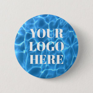 Aqua Blau Schwimmbad Foto für Ihr Logo Button