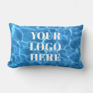 Aqua-Blau-Schwimmbad-Foto für Ihr Logo Lendenkissen