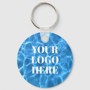 Aqua Blau Schwimmbad Foto für Ihr Logo Schlüsselanhänger