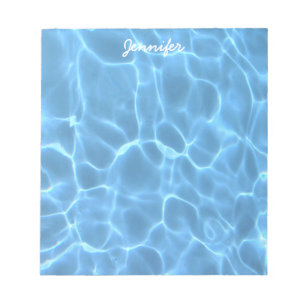Aqua Blau Schwimmbad Sanfte Farben Foto Notizblock