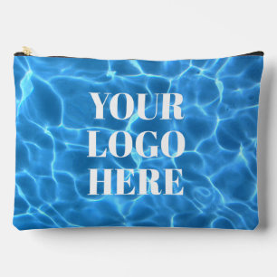 Aqua-Blau-Schwimmbadbild für Ihr Logo Zubehörtasche